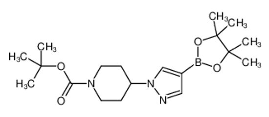 Picture of 2-Methyl-2-propanyl 4-[4-(4,4,5,5-tetramethyl-1,3,2-dioxaborolan- 2-yl)-1H-pyrazol-1-yl]-1-piperidinecarboxylate