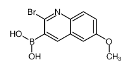Picture of (2-bromo-6-methoxyquinolin-3-yl)boronic acid