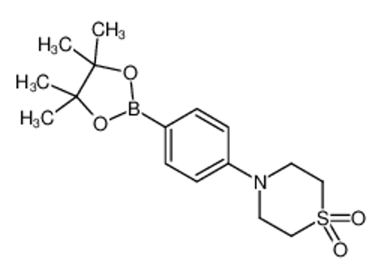 Picture of 4-[4-(4,4,5,5-tetramethyl-1,3,2-dioxaborolan-2-yl)phenyl]-1,4-thiazinane 1,1-dioxide