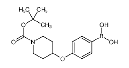 Picture of [4-[1-[(2-methylpropan-2-yl)oxycarbonyl]piperidin-4-yl]oxyphenyl]boronic acid