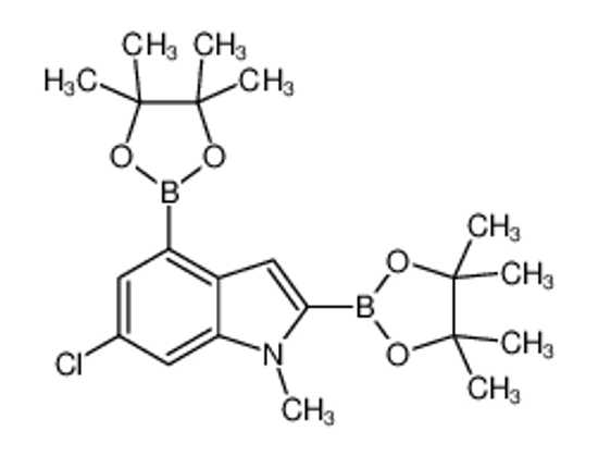 Picture of 6-chloro-1-methyl-2,4-bis(4,4,5,5-tetramethyl-1,3,2-dioxaborolan-2-yl)indole