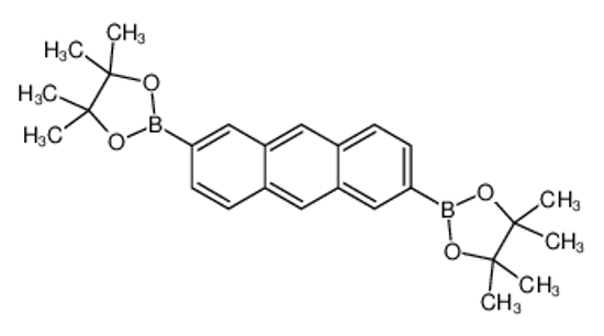 Imagem de 4,4,5,5-tetramethyl-2-[6-(4,4,5,5-tetramethyl-1,3,2-dioxaborolan-2-yl)anthracen-2-yl]-1,3,2-dioxaborolane