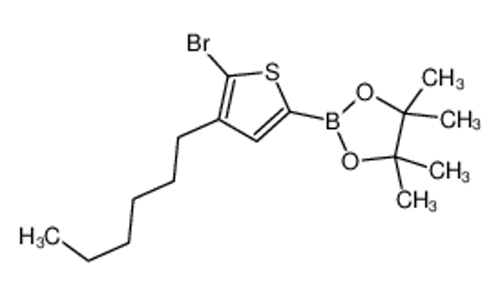 Picture of 2-(5-bromo-4-hexylthiophen-2-yl)-4,4,5,5-tetramethyl-1,3,2-dioxaborolane