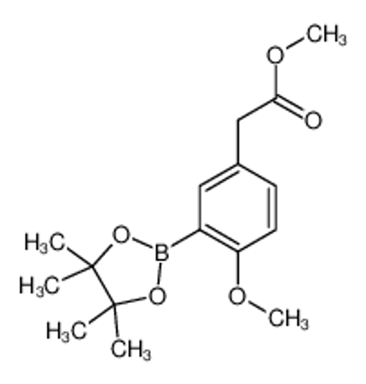 Picture of methyl 2-[4-methoxy-3-(4,4,5,5-tetramethyl-1,3,2-dioxaborolan-2-yl)phenyl]acetate