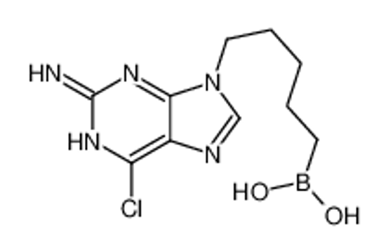 Picture of 5-(2-amino-6-chloropurin-9-yl)pentylboronic acid