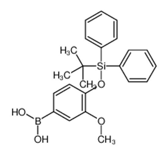 Picture of [4-[tert-butyl(diphenyl)silyl]oxy-3-methoxyphenyl]boronic acid