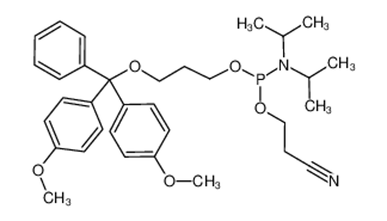 Picture of 3-(4,4'-DIMETHOXYTRITYL)PROPANDIOL-1-N,N-DIISOPROPYL (β-CYANOETHYL) PHOSPHORAMIDITE