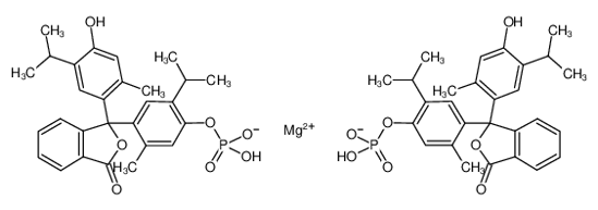 Picture of magnesium,[4-[1-(4-hydroxy-2-methyl-5-propan-2-ylphenyl)-3-oxo-2-benzofuran-1-yl]-5-methyl-2-propan-2-ylphenyl] phosphate
