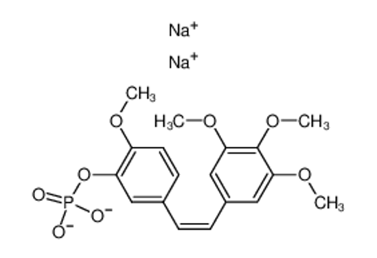 Picture of disodium,[2-methoxy-5-[(Z)-2-(3,4,5-trimethoxyphenyl)ethenyl]phenyl] phosphate