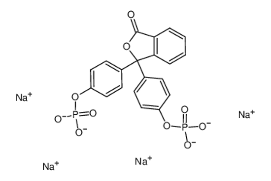 Picture of tetrasodium,[4-[3-oxo-1-(4-phosphonatooxyphenyl)-2-benzofuran-1-yl]phenyl] phosphate