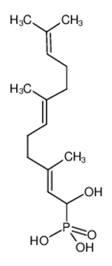 Picture of (2-hydroxy-3,7,11-trimethyldodeca-2,6,10-trienyl)phosphonic acid