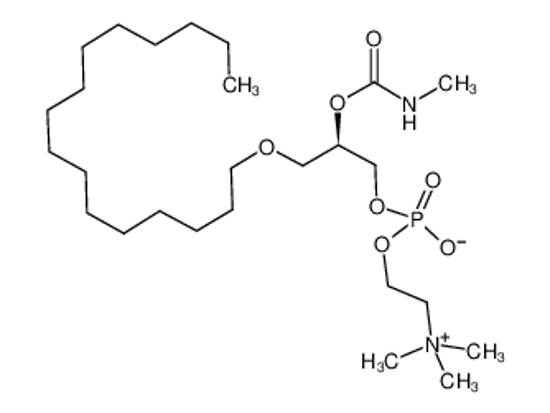 Picture of [(2R)-3-hexadecoxy-2-(methylcarbamoyloxy)propyl] 2-(trimethylazaniumyl)ethyl phosphate