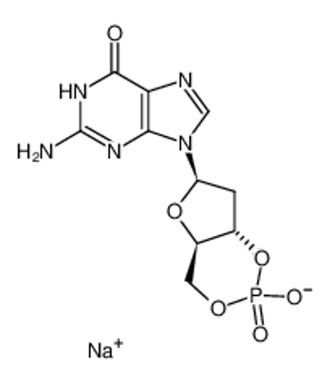 Изображение sodium,9-[(4aR,6R,7aS)-2-oxido-2-oxo-4a,6,7,7a-tetrahydro-4H-furo[3,2-d][1,3,2]dioxaphosphinin-6-yl]-2-amino-3H-purin-6-one