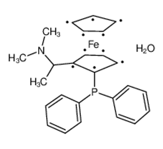 Picture of (+/-)-N,N-DIMETHYL-1-(2-DIPHENYLPHOSPHINO)FERROCENYLETHYLAMINE MONOHYDRATE