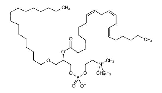 Picture of (3-hexadecoxy-2-icosa-8,11,14-trienoyloxypropyl) 2-(trimethylazaniumyl)ethyl phosphate