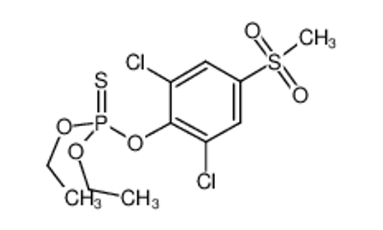 Изображение (2,5-dichloro-4-methylsulfonylphenoxy)-diethoxy-sulfanylidene-λ<sup>5</sup>-phosphane