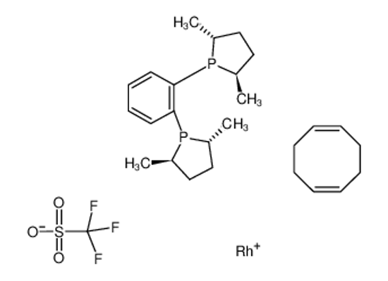 Picture of 1,2-Bis[(2S,5S)-2,5-dimethylphospholano]benzene(cyclooctadiene)rhodium(I) trifluoromethanesulfonate