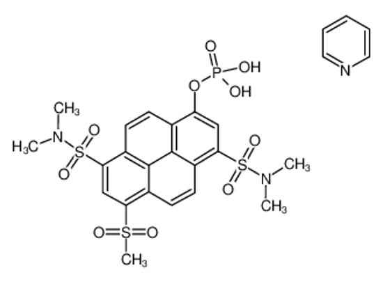 Picture of pyridine,[3,6,8-tris(dimethylsulfamoyl)pyren-1-yl] dihydrogen phosphate