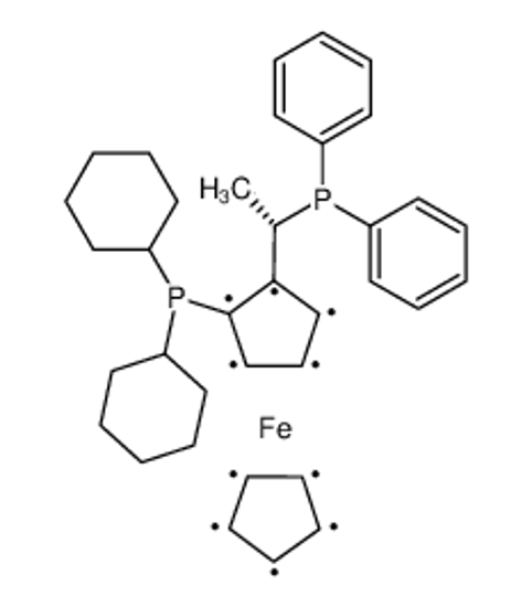 Picture of (S,S)-1-(DICYCLOHEXYLPHOSPHINO)-2-[1-(DIPHENYLPHOSPHINO)ETHYL]FERROCENE