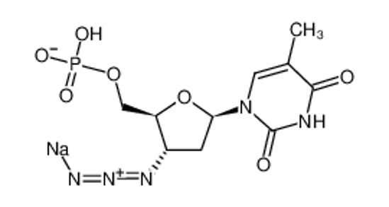 Picture of [(2S,3S,5R)-3-azido-5-(5-methyl-2,4-dioxopyrimidin-1-yl)oxolan-2-yl]methyl dihydrogen phosphate