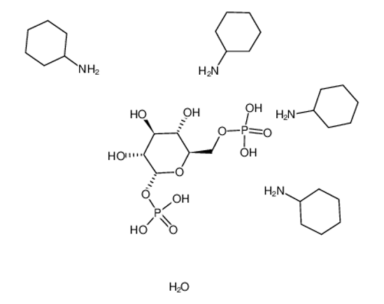 Picture of cyclohexanamine,[(2R,3R,4S,5S,6R)-3,4,5-trihydroxy-6-(phosphonooxymethyl)oxan-2-yl] dihydrogen phosphate,hydrate