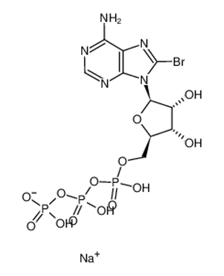 Picture of tetrasodium,[[[(2R,3S,4R,5R)-5-(6-amino-8-bromopurin-9-yl)-3,4-dihydroxyoxolan-2-yl]methoxy-oxidophosphoryl]oxy-oxidophosphoryl] phosphate