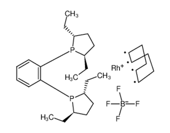 Picture of (1Z,5Z)-cycloocta-1,5-diene,(2R,5R)-1-[2-[(2R,5R)-2,5-diethylphospholan-1-yl]phenyl]-2,5-diethylphospholane,rhodium,tetrafluoroborate