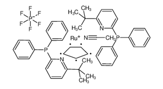 Picture of acetonitrile,(6-tert-butylpyridin-2-yl)-diphenylphosphane,cyclopentane,ruthenium(1+),hexafluorophosphate