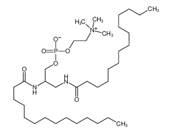 Picture of 2,3-bis(tetradecanoylamino)propyl 2-(trimethylazaniumyl)ethyl phosphate