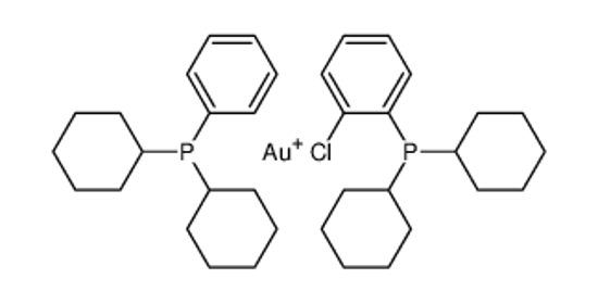 Picture of dicyclohexyl(phenyl)phosphane,gold(1+),chloride