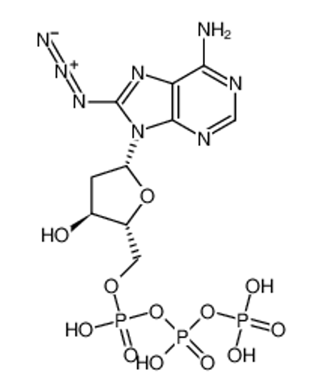 Picture of [[(2R,3S,5R)-5-(6-amino-8-azidopurin-9-yl)-3-hydroxyoxolan-2-yl]methoxy-hydroxyphosphoryl] phosphono hydrogen phosphate