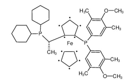 Изображение (S)-1-{(R)-2-[BIS(4-METHOXY-3,5-DIMETHYLPHENYL)PHOSPHINO]FERROCENYL}ETHYLDICYCLO