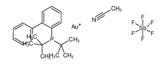 Picture of (Acetonitrile)[(2-biphenyl)di-tert-butylphosphine]gold(I) hexafluoroantimonate