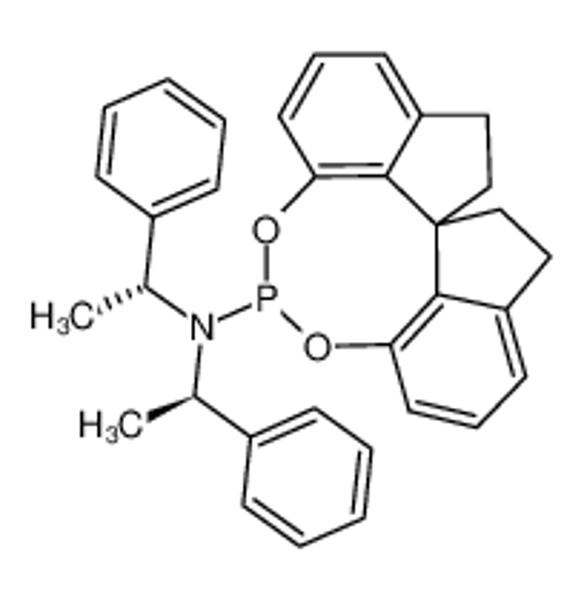 Imagem de (11aR)-(+)-10,11,12,13-Tetrahydrodiindeno[7,1-de:1′, 7′-fg][1,3,2]dioxaphosphocin-5-bis[(R)-1-phenylethyl]amine,N-Di[(R)-1-phenylethyl]-[(R)-1,1′-spirobiindane-7,7′-diyl]-phosphoramidite