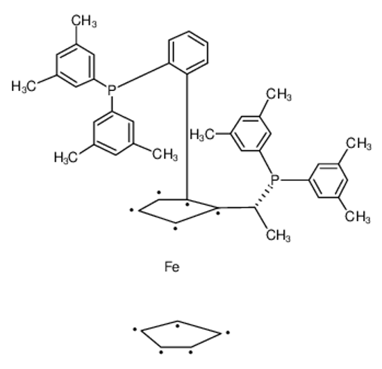 Picture of (R)-(+)-1-[(R)-2-(2'-Di-3,5-xylylphosphinophenyl)ferrocenyl]ethyldi-3,5-xylylphosphine, min. 97%