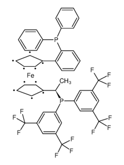 Picture of (R)-(-)-1-[(R)-2-(2'-Diphenylphosphinophenyl)ferrocenyl]ethylbis(di-3,5-trifluoromethylphenyl)phosphine, min. 97%