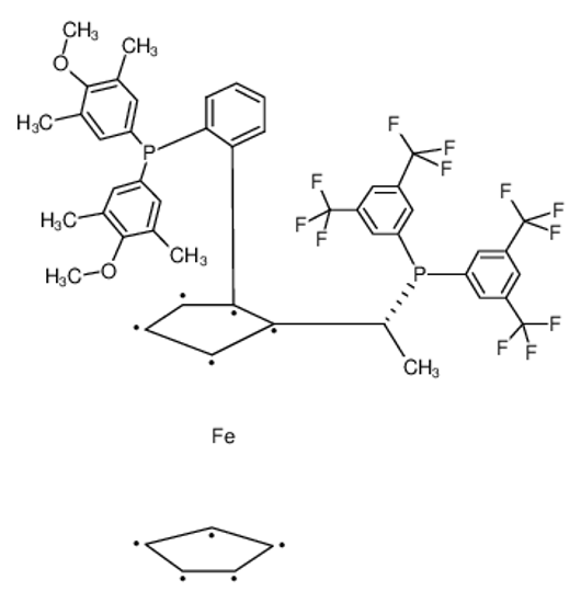 Picture of (R)-(+)-1-[(R)-2-(2'-Di(3,5-dimethyl-4-methoxyphenyl)phosphinophenyl)ferrocenyl]ethyldi(bis-3,5-trifluoromethylphenyl)phosphine