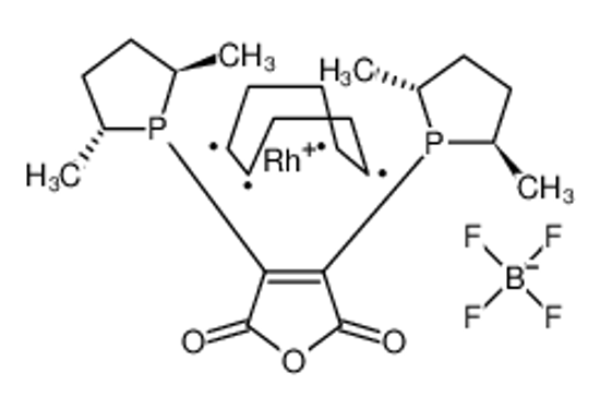 Picture of 3,4-bis(2,5-dimethylphospholan-1-yl)furan-2,5-dione,(1Z,5Z)-cycloocta-1,5-diene,rhodium,tetrafluoroborate