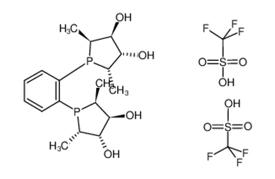 Изображение (+)-1,2-Bis[(2S,5S)-2,5-dimethyl-(3S,4S)-3,4-dihydroxyphospholano]benzene bis(trifluoromethanesulfonate)salt