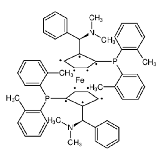 Picture of (1S)-1-[2-bis(2-methylphenyl)phosphanylcyclopentyl]-N,N-dimethyl-1-phenylmethanamine,iron
