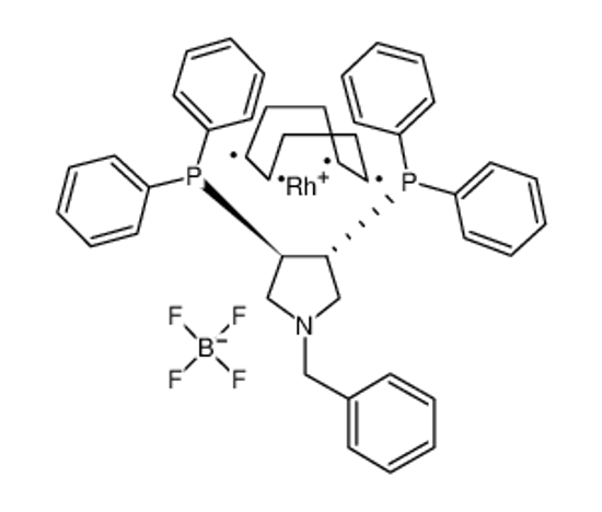 Picture of [(3R,4R)-1-benzyl-4-diphenylphosphanylpyrrolidin-3-yl]-diphenylphosphane,cycloocta-1,5-diene,rhodium,tetrafluoroborate