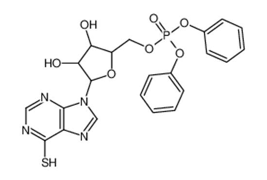 Picture of [3,4-dihydroxy-5-(6-sulfanylidene-3H-purin-9-yl)oxolan-2-yl]methyl diphenyl phosphate
