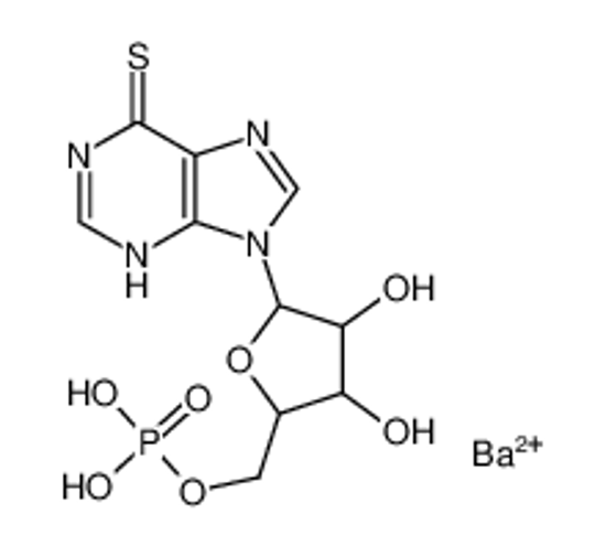 Picture of barium(2+),[3,4-dihydroxy-5-(6-sulfanylidene-3H-purin-9-yl)oxolan-2-yl]methyl dihydrogen phosphate