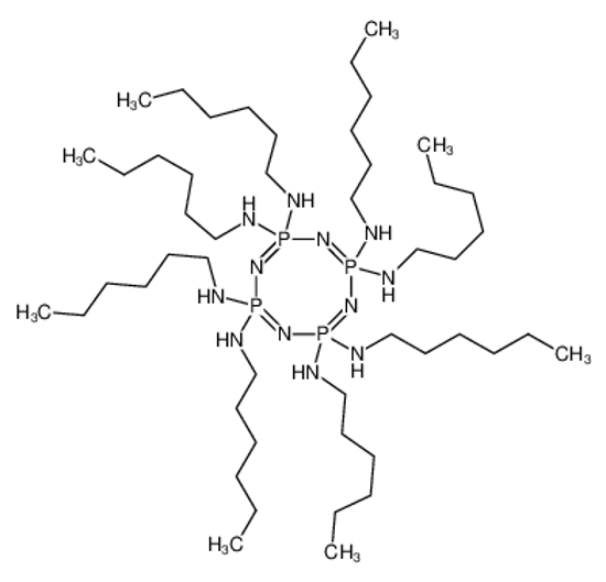Picture of N2,N2,N4,N4,N6,N6,N8,N8-octahexyl-1,3,5,7-tetraza-2λ5,4λ5, 6λ5,8λ5-tetraphosphacycloocta-1,3,5,7-tetraene-2,2,4,4,6,6,8,8-octamine