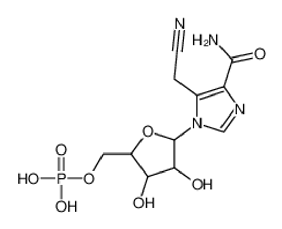 Picture of [5-[4-carbamoyl-5-(cyanomethyl)imidazol-1-yl]-3,4-dihydroxyoxolan-2-yl]methyl dihydrogen phosphate