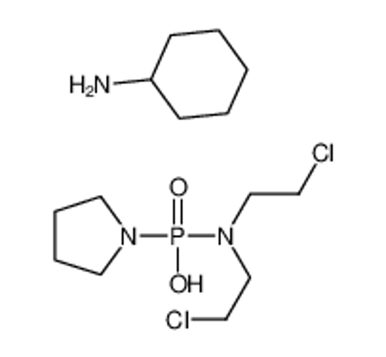 Picture of Phosphonamidic acid, N,N-bis(2-chloroethyl)-P-1-pyrrolidinyl-, compd. with cyclohexylamine (1_1)