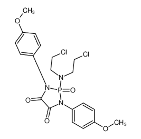 Picture of 2-[bis(2-chloroethyl)amino]-1,3-bis(4-methoxyphenyl)-2-oxo-1,3,2λ<sup>5</sup>-diazaphospholidine-4,5-dione