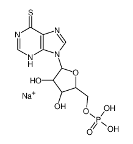 Picture of sodium,[3,4-dihydroxy-5-(6-sulfanylidene-3H-purin-9-yl)oxolan-2-yl]methyl dihydrogen phosphate