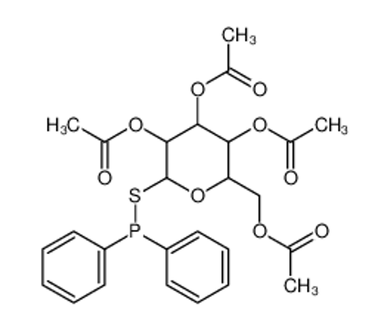 Picture of (3,4,5-triacetyloxy-6-diphenylphosphanylsulfanyloxan-2-yl)methyl acetate