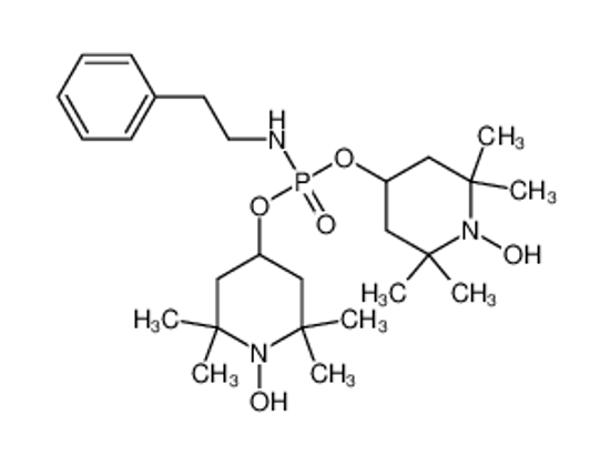 Picture of N-bis[(1-hydroxy-2,2,6,6-tetramethylpiperidin-4-yl)oxy]phosphoryl-2-phenylethanamine